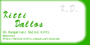 kitti dallos business card